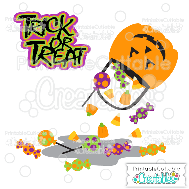 Trick or Treat Halloween Candy Cuttable SVG Files Set