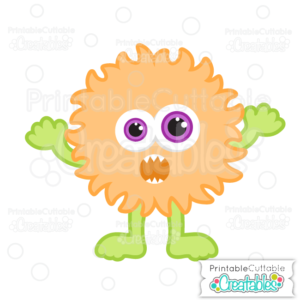 Halloween Hairy Puffball Monster