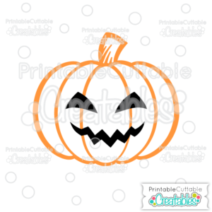 Scary Jack O Lantern Halloween Pumpkin Free SVG Cutting File