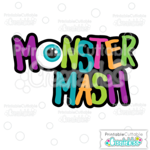 Monster Mash Scrapbook Title SVG Cutting File