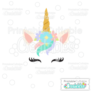 Unicorn Face Free SVG Cutting File