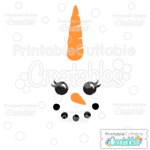 Snownicorn Snowman Unicorn Face