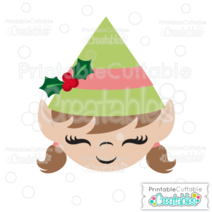 Cute Girl Elf Face SVG Cutting File