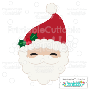 Cute Santa Face SVG Cutting File