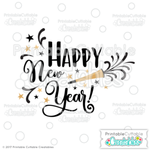 Happy New Year SVG Cut File & Clipart