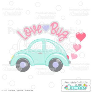 Valentine Hearts Love Bug SVG File