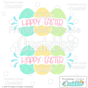 Easter Eggs Split Frame Monogram Free SVG File