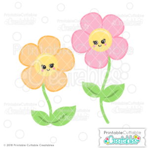 Happy Flowers Free SVG File