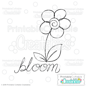 Doodle Bloom Flower Free SVG Sketch File