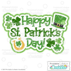 Happy St. Patrick's Day Scrapbook Title SVG File