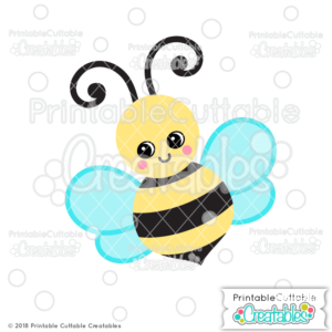 Happy Bumble Bee SVG File