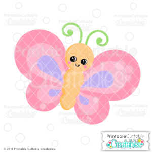 Happy Butterfly SVG File