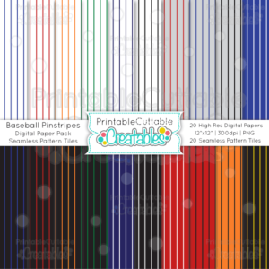 Baseball Pinstripes Free Digital Paper Pack Seamless Patterns