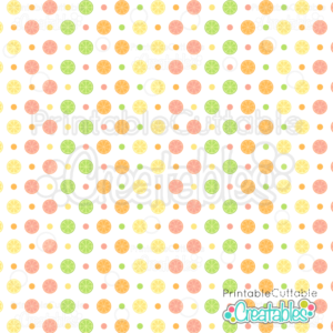Summer Citrus Dot Digital Paper Free Seamless Pattern