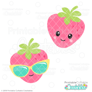 Cute Strawberry SVG File & Clipart