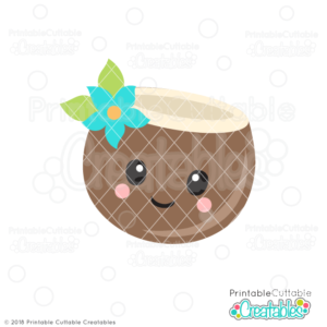 Cute Coconut Free SVG File