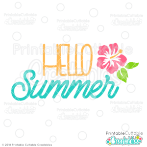 Hello Summer SVG File