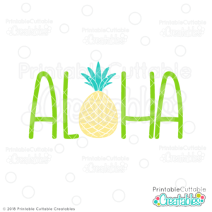 Aloha SVG File saying