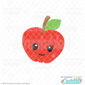 Happy Apple Free SVG File