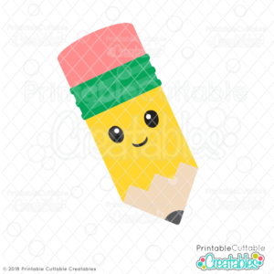 Happy Pencil SVG File