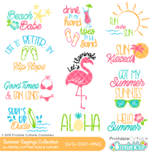 Summer Sayings SVG Files Bundle