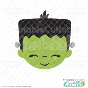 Cute Frankenstein Face SVG File