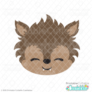 Cute Werewolf Face SVG File