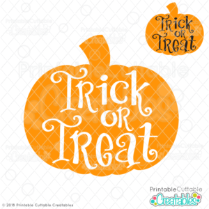 Trick or Treat Knockout Pumpkin FREE SVG File