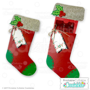 Christmas Stocking Gift Card Holder SVG File