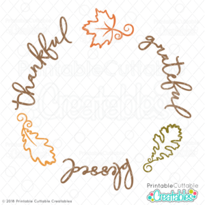 Thankful Grateful Blessed Free SVG file