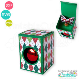 Round Ornament Box 2.5 SVG Template