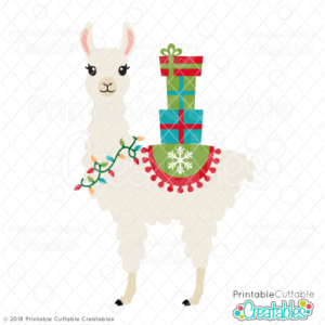 Christmas Llama SVG File