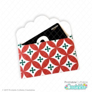 Scallop Envelope Gift Card Holder FREE SVG File