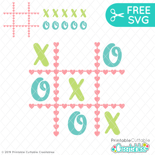 Tic Tac Toe SVG - Cricut Chipboard - Gameboard - Tic Tac Toe - DIY