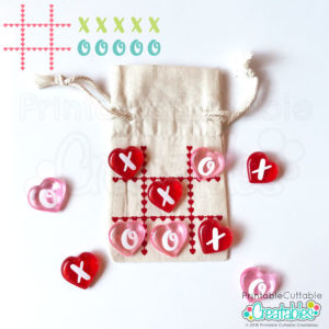 Valentine's Day Tic Tac Toe FREE SVG File