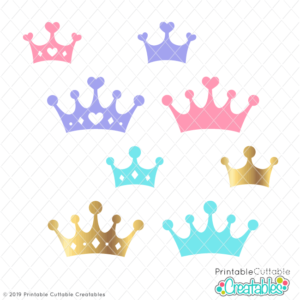Prince & Princess Crowns Free SVG Files