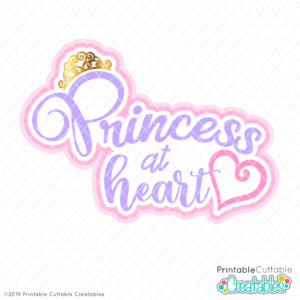 Princess at Heart Free SVG File