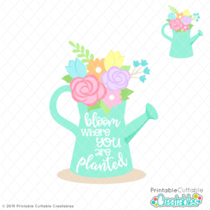 Bloom Watering Can SVG File