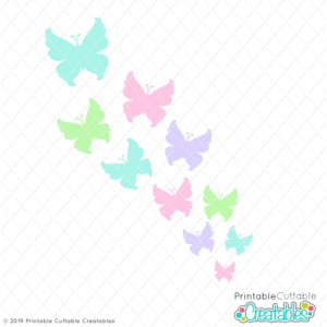 Flying Butterflies Free SVG File