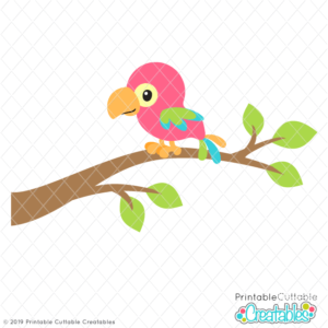 Tropical Parrot SVG File