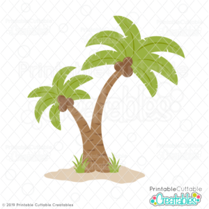 Palm Tree Duo SVG File & Printable