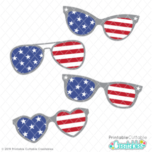 Free 4th of July Sunglasses SVG Files