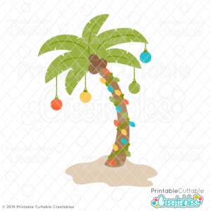 Christmas Palm Tree FREE SVG File
