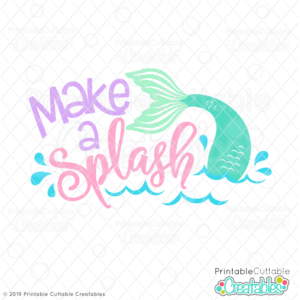 Make a Splash Mermaid Tail Free SVG