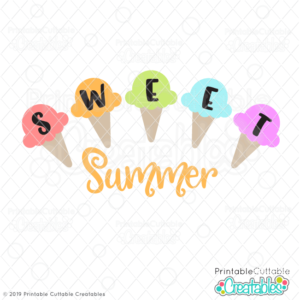 Sweet Summer Ice Cream SVG File