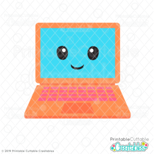 Cute Laptop SVG File