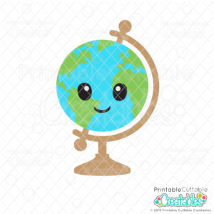 Cute Globe SVG Cut File