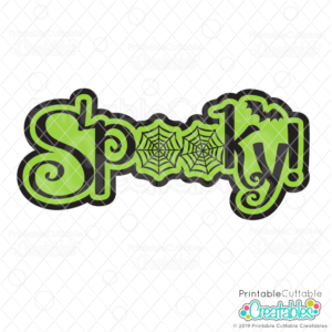 Spooky Spiderweb Title FREE SVG file