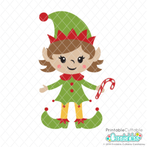 Cute Girl Elf SVG File