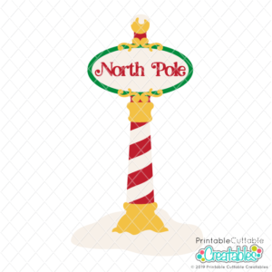 North Pole Sign SVG File